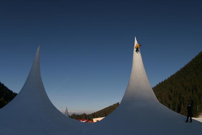 Snow sculptures above Bansko
