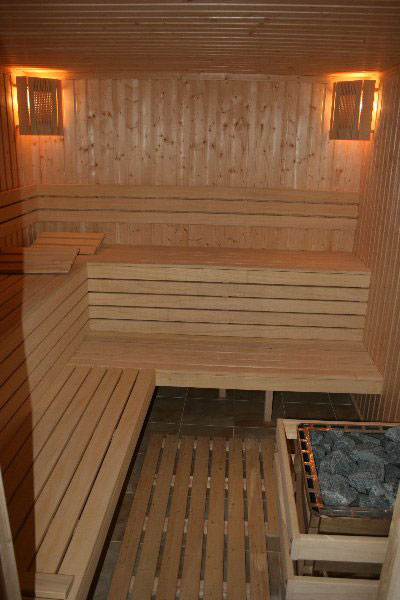The sauna at Pirin Lodge